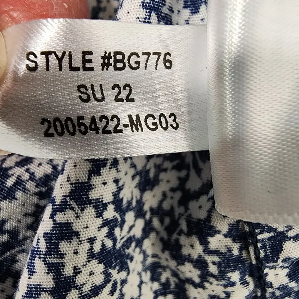 J. Crew Mens Shirt XL Flex Washed Slim Untucked Floral Button Blue Long Sleeve